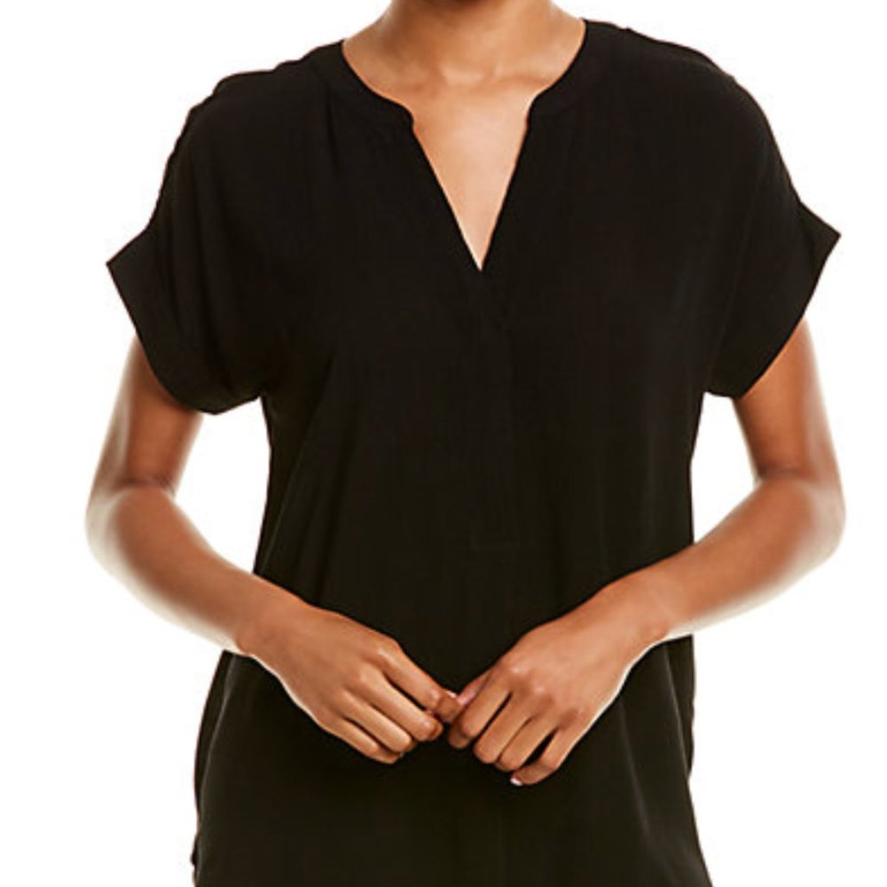 NEW Vince Camuto Gauze Split Neck Top